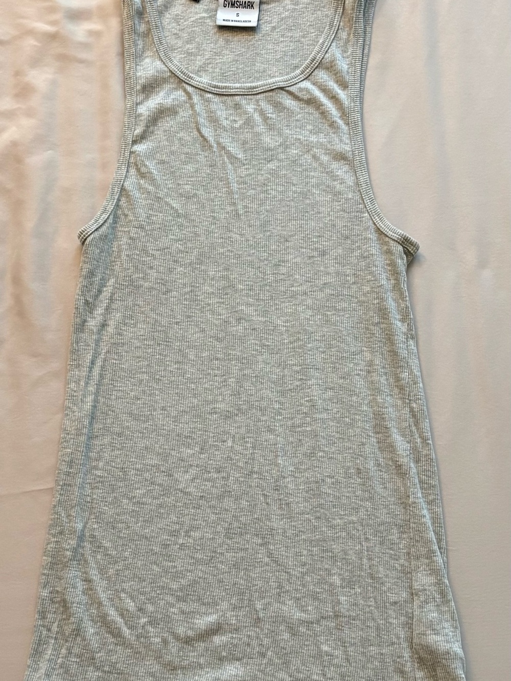 Gymshark Light Gray Ribbed Tank